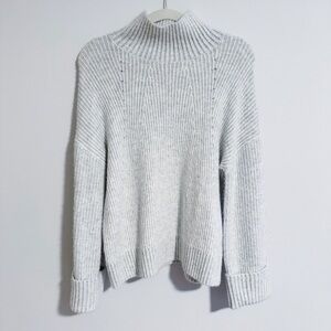 Topshop - Gray Mock Neck Sweater